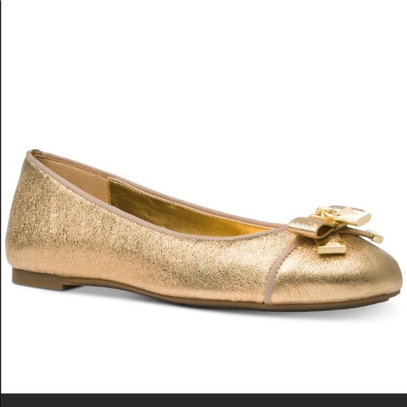 Michael Kors gold flats from Alice line - Picture 1 of 5
